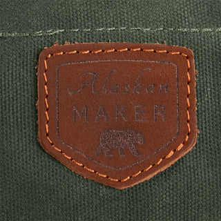 2-in-1 Vedkurv Grønn Lær og tekstil Alaskan Maker 