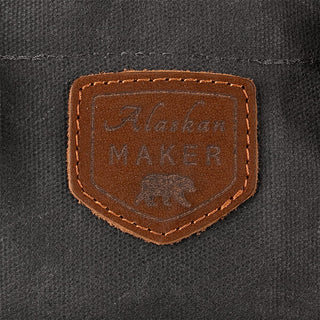 2-in-1 Vedkurv Koksgrå Lær og tekstil Alaskan Maker 