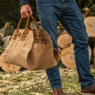 2-in-1 Vedkurv Toffee Lær og tekstil Alaskan Maker 