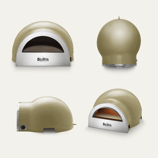 DeliVita Pizza Ovn Dual Fuel Gas - Pakke Griller & pizzaovner Delivita Olive Green 