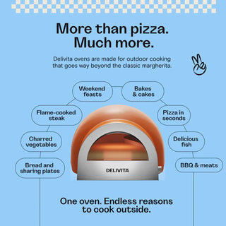 DeliVita Pizzaovn Dual Fuel Gas Griller & pizzaovner Delivita 