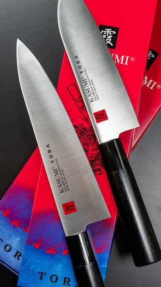 Kasumi Tora Bundle: 1 Chef x 1 Santoku Knivsett/gaveesker Masahiro 