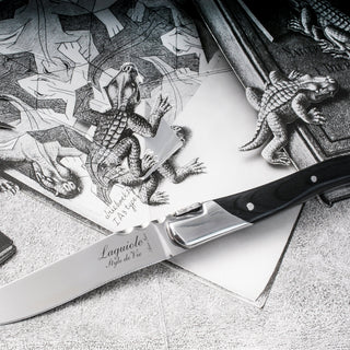 Luxury Line Steak knives Black -Ebony wood Knivsett/gaveesker Style de Vie Authentique 
