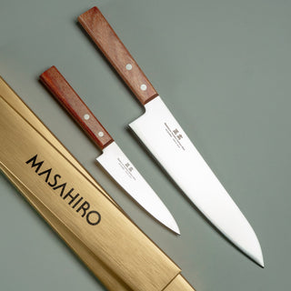 Masahiro RWH, Chef + Utility Knivsett/gaveesker Masahiro 