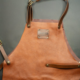 Myk skinnforkle – Camel Skinnforklær Crafted Leather 