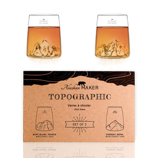 Shotglass – Everest & Mont Blanc Glass Alaskan Maker 