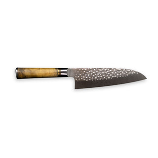 Takeshi Saji R2/SG2 Hammered (Maru) Santoku / 18 cm Kokkekniv Takeshi Saji 